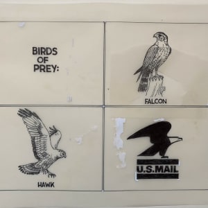 US Mail Birds of Prey by Steve Kelley  Image: Original drawing on Velum
