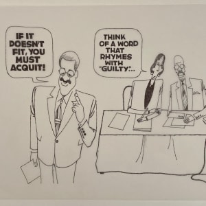 #OJ "Doesn't fit, must Acquit"  Image: Original Drawing on Velum