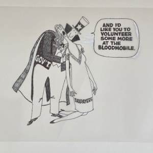 #GOVT Vampire Sucks more Blood from Taxpayer by Steve Kelley  Image: Original Drawing on Velum