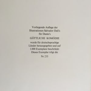 " Erneuter Zweifel Dantes" (German) "Dante in Doubt" Göttliche Komödie Paradies P7 by Salvador Dali #D32 by Salvador Dali 