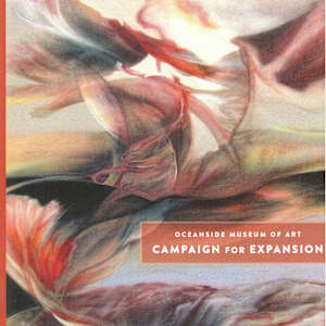 "Across Country #1" by Lynn Schuette  Image: "APPARICION" by Lynn Schuette on Cover of OMA Oceanside Museum of Art Capital Campaign Brochure 2025