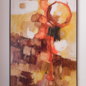 "Abstract" Orange and Rust by Aldo Paolucci by Aldo Paolucci 