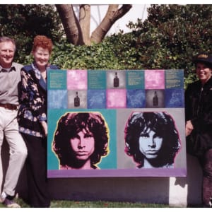 "Portrait of a Poet" Jim #Morrison by b.b. la femme (Suzanne King) by B.B La Femme (Suzanne King)  Image: "Portrait of a Poet" Jim Morrison with Artist and Patti and Coop Cooprider
