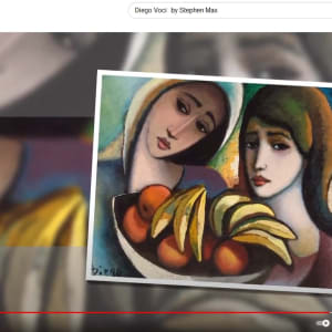"Women with Bananas"  in Gold-Leaf Frame by Antonio Diego Voci  Image: "Women with Bananas" in "Cooprider Collection" Video by Stephen Max