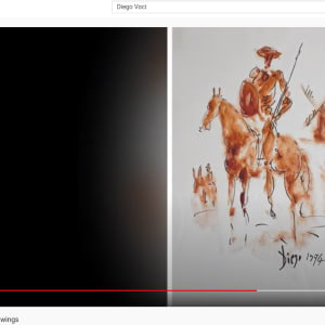 "Don Quixote and Pancho" CD13 by Antonio Diego Voci  Image: DRAWINGS VIDEO 2016 by Stephen Max