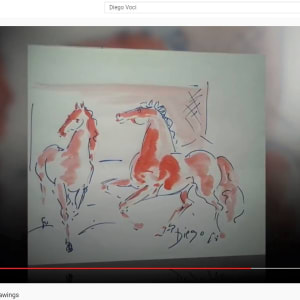 "Horses Courting" CD14 by Antonio Diego Voci  Image: DRAWINGS VIDEO by Stephen Max 2016