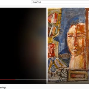 "Woman with Blue Hair" CD5 by Antonio Diego Voci  Image: DIEGO DRAWINGS VIDEO by Stephen Max 2016