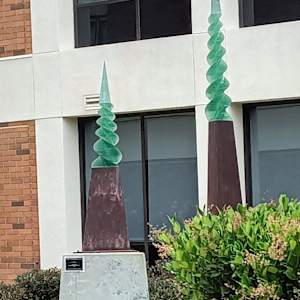 "The Professeur" (Metal & Real Teeth) by Christopher Lee  Image: Chrsitopher Lee's Artwork is one of many regional CA artists who are part of the WOLFSTEIN SCULPTURE PARK, which Coop and Patti Cooprider helped launch with Nate & Ralyn Wolfstein.