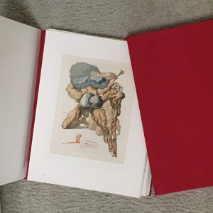 "Geizhälse und Verschwender" (German) "The Avaricious and the Prodigal" Göttliche Komödie Hölle H7 by Salvador Dali #D3 by Salvador Dali  Image: The Divine Comedy "HELL" H7 in its red Cover.