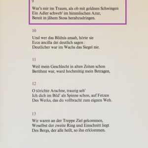 "Der Traum" F9 (German) "The Eagle of Grace"  Göttliche Komödie Fegefeuer by Salvador Dali #D12 by Salvador Dali  Image: German Text for F9 (Purgatory Canto 9)