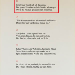 "Die Einwohner von Prato"  H19 (German) "The Sodomites" Göttliche Komödie Hölle  by Salvador Dali #D6 by Salvador Dali  Image: German Text for H19