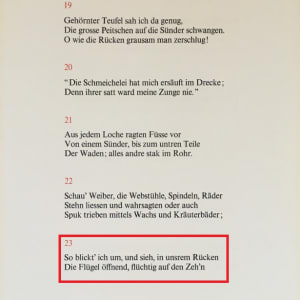 "Die Heuchler" (German) "Ugolino and Ruggieri"  Göttliche Komödie Hölle H23 by Salvador Dali #D27 by Salvador Dali  Image: German Text