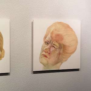 "Butt 1" by Vicki Walsh  Image: MOSTLY MORTAL Exhibit July 2014 Patti in Center