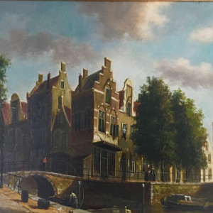 "Amsterdam Canal Scene" by Herman Veger by Herman Veger 