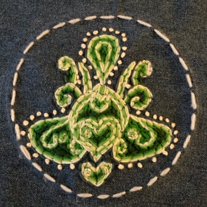 Transformation of the Feminine Embroidery/Crewel Fabric Hanging by Diana Atwood McCutcheon  Image: Celtic Mother and Daughter