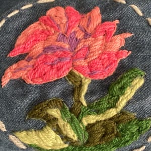 Transformation of the Feminine Embroidery/Crewel Fabric Hanging by Diana Atwood McCutcheon  Image: Mature Lotus - Wise Woman