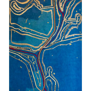 The Ranches III  (Land Contours blue) by Diana Atwood McCutcheon