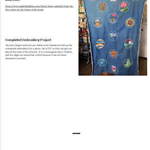 Transformation of the Feminine Embroidery/Crewel Fabric Hanging by Diana Atwood McCutcheon 