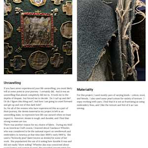 Transformation of the Feminine Embroidery/Crewel Fabric Hanging by Diana Atwood McCutcheon 