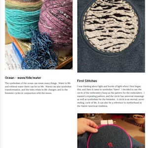 Transformation of the Feminine Embroidery/Crewel Fabric Hanging by Diana Atwood McCutcheon 