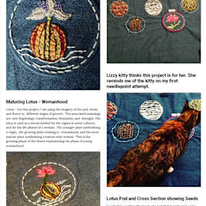 Transformation of the Feminine Embroidery/Crewel Fabric Hanging by Diana Atwood McCutcheon 