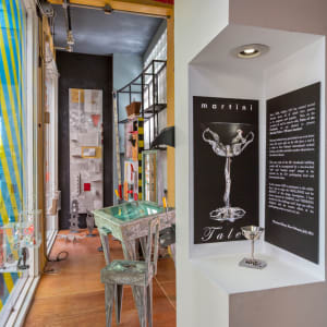 Russian Filitini by Victoria Lansford  Image: During Art of the Martini at Thomas Mann's IO Gallery, New Orleans, LA in 2015, 
Image courtesy IO Gallery