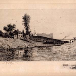 Niagara River from Lake to Lake, Volume 2 by Amos W. Sangster  Image: Fisherman's Cottage—American Side, 1886