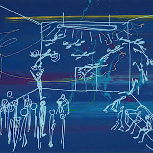 I dreamed that I was having my photograph taken with a group of people Suddenly I began to rise u... by Jonathan Borofsky