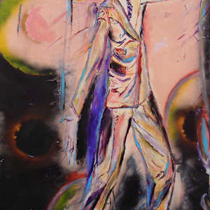 In Death My Glassey Eyes Are Turned (study for A Paper Rose Beneath a Paper Moon) by Malcolm Bonney