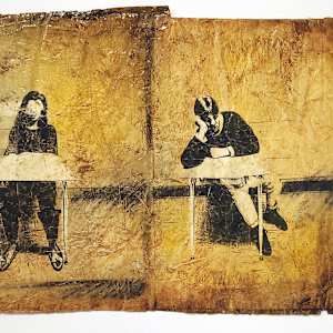 Students and Desks by Pat Bacon 