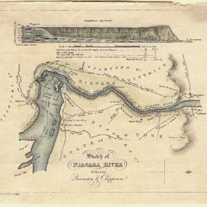 Sketch of Niagara River between Queenston and Chippewa by Joseph Ecuyer Bouchette