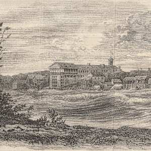 Niagara Falls Village: The Rapids above the American Falls by George Henry Andrews