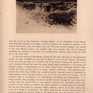 Niagara River and Falls from Lake Erie to Lake Ontario, Volume 1 by Amos W. Sangster  Image: Life-boat Coming in from Wreck-Lake Erie, 1886