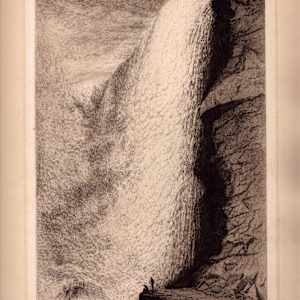 Niagara River and Falls from Lake Erie to Lake Ontario, Volume 1 by Amos W. Sangster  Image: Entrance to Cave of the Winds, Niagara Falls, American Side, 1886