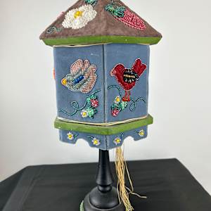 Beaded Bird House by Rosemary Rickard Hill 