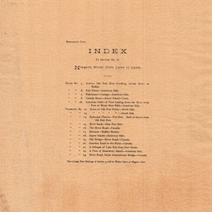 Niagara River from Lake to Lake, Volume 2 by Amos W. Sangster  Image: Index