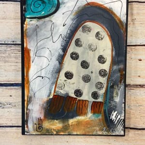 Awakening by Carolyn Bernard Young  Image: Awakening, 12 x 9 x .75" acrylic on watercolor paper mounted on cradled wood panel,in situ, $160