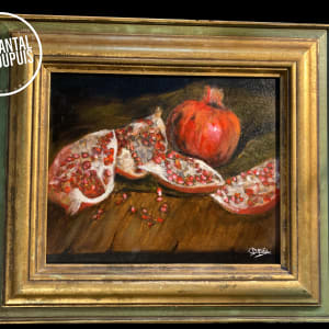 Pomegrenade by Chantal  Image: pomegrenate painting in an old frame