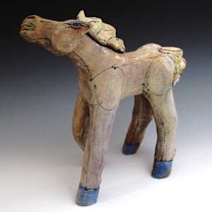 Horses Standing in the Rainbow (pair)/SOLD by Blue Fire MacMahon 