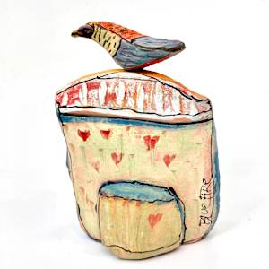 "Owl Person and Beauty Bird Centered in Peace” by Blue Fire MacMahon 