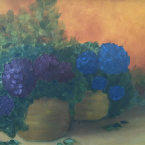 Hydrangea's in Blue by Nina Buckley