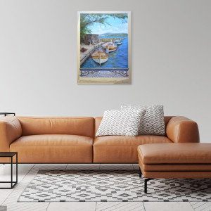 After Fishing by Gerard  Image: Presented with elegance in a beautifully crafted Tasmanian Oak frame
