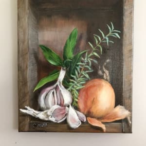 Kitchen Garden by Gerard  Image: View of the painting on wall display