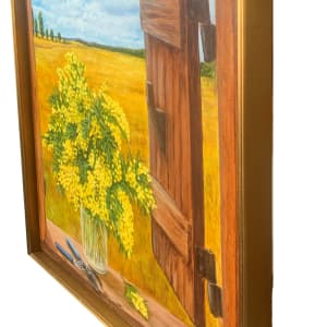Mimosa Garden Window by Gerard  Image: Floating  Frame detail