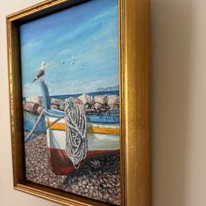 Seagull's Vigil by Gerard  Image: Perspective view of the framed painting