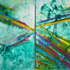 Out of Orbit Diptych by Bonnie Levinson