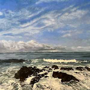 View of Freedom from Robbens Island SA by Suzi Zefting-Kuhn