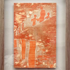 The pier - woodcut block II by Mariana Horgan 