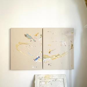 "Open heart" diptych by Mariana Horgan 
