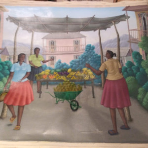 FRUIT STAND  (UNFRAMED) by AMERLIN DELINOIS, Image 1.